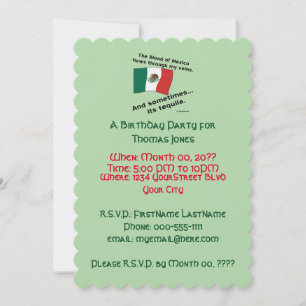 Mexican Tequila Birthday Party Invitation
