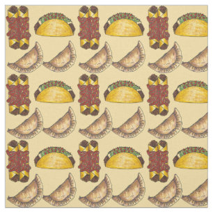 Mexican Tex Mex Food Empanada Taco Enchilada Fabric
