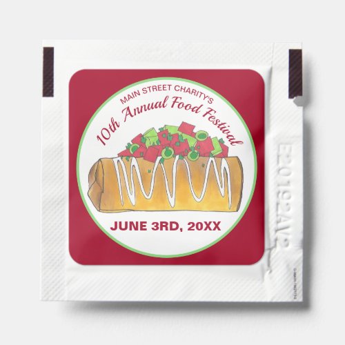 Mexican Tex Mex Food Festival Chimichanga Hand Sanitizer Packet