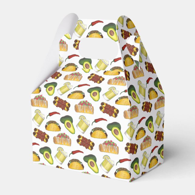 Mexican Tex Mex Food Taco Enchilada Chimichanga Favor Boxes (Front Side)