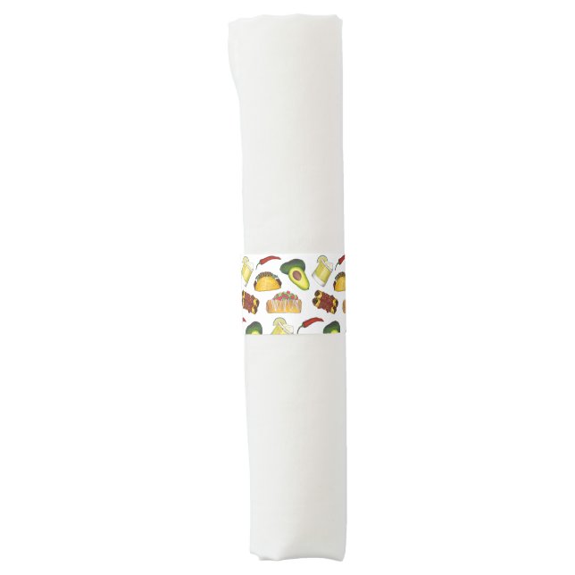 Mexican Tex Mex Food Taco Enchilada Chimichanga Napkin Bands (Front)
