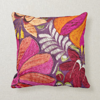 Mexican Textile Pattern Throw Pillow