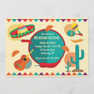 Mexican Theme Cinco de Mayo Party Invitation