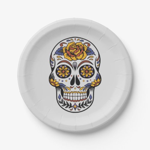 Mexican theme day of the dead dinner party paper plates