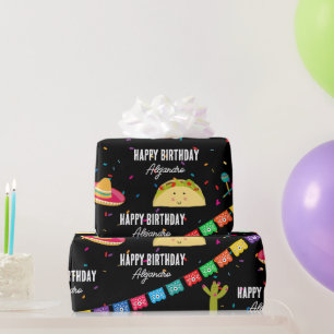 Mexican Theme Fiesta - Taco Bout a Birthday Party Wrapping Paper
