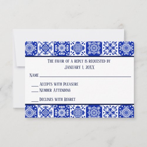 Mexican_themed Spanish Tile RSVP Cards