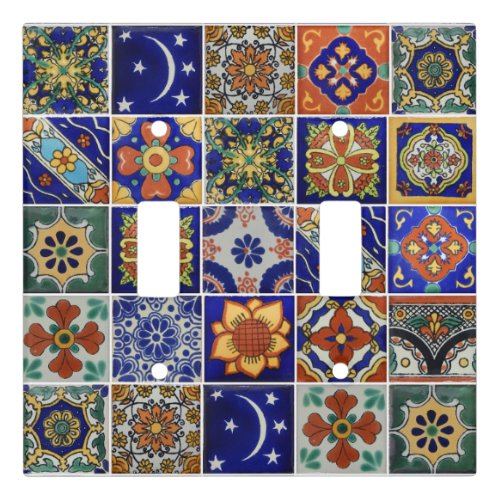 Mexican Tile Image Colorful Southwest Light Switch Cover