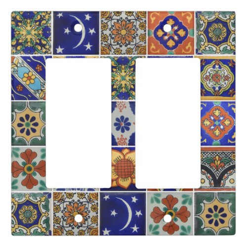 Mexican Tile Image Colorful Southwest Style Light Switch Cover