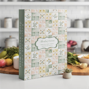 Mexican Tile Pattern Abuela’s Cocina Recipe 3 Ring Binder