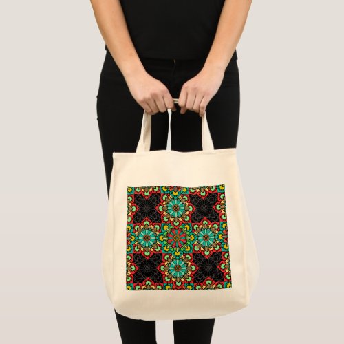 Mexican Tile Style Cross Tote