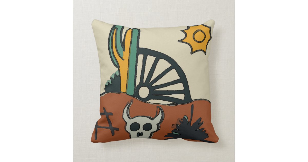 Mexican Tile Western Desert Throw Pillow Zazzle Com