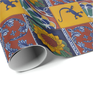 mexican tile wrapping paper
