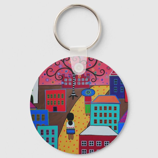 Mexican Town by Prisarts Keychain (Front)