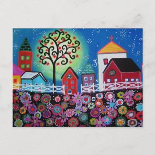 MEXICAN TOWN  POSTCARD