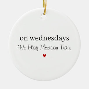 Mexican Train, Game Night, Keepsake Mexican Train Ceramic Ornament