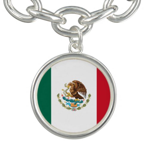 MEXICAN TRICOLOR FLAG GREEN WHITE RED BRACELET