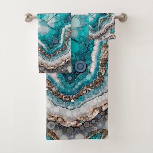 Mexican Turquoise Agate Geode Towel