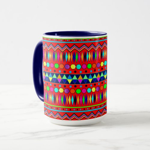 Mexican_Type Design in Bright Bold Colors Mug