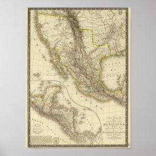 Mexican United States, Central America Poster