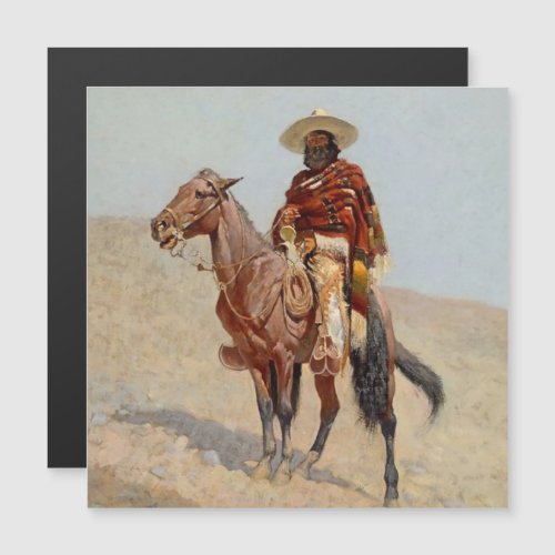 Mexican Vaquero Horseman by Frederick Remington Magnetic Invitation