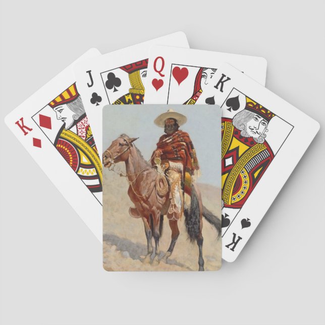 “Mexican Vaquero Horseman” by Frederick Remington Poker Cards (Back)