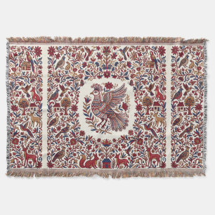 Mexican Village Garden Throw Blanket