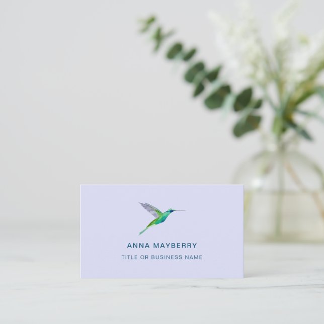Mexican Violetear Hummingbird Business Card (Standing Front)
