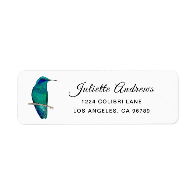 Mexican Violetear Hummingbird Label (Front)