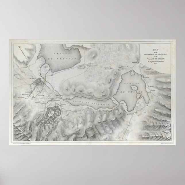 Mexican War Map Poster (Front)