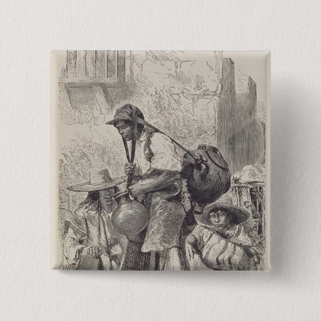 Mexican Water-Carrier Pinback Button (Front)