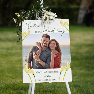 Mexican Wedding Calla Lily Photo Welcome Sign