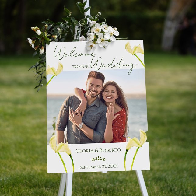 Mexican Wedding Calla Lily Photo Welcome Sign (Creator Uploaded)