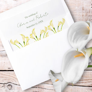 Mexican Wedding Calla Lily Romantic Envelope Liner