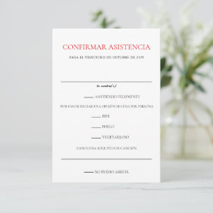 Mexican Wedding Celebration RSVP Card