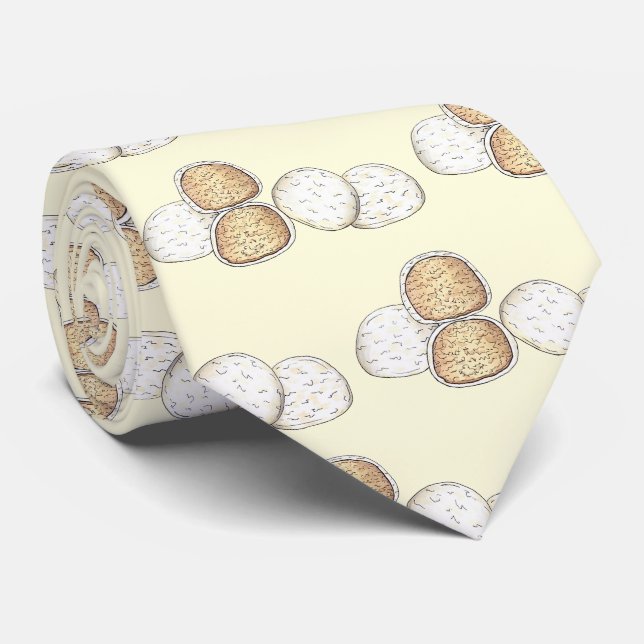 Mexican Wedding Cookie Russian Tea Cakes Snowball Neck Tie (Rolled)
