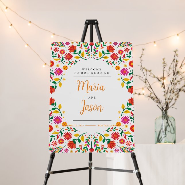 Mexican Wedding Custom Welcome to Our Wedding Foam Board (In Situ (Stand))