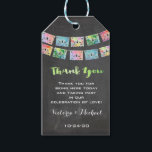 Mexican Wedding Fiesta thank you favor gift tags<br><div class="desc">Mexican Wedding Fiesta favor gift tags with watercolor papel picado banners on a chalkboard background</div>
