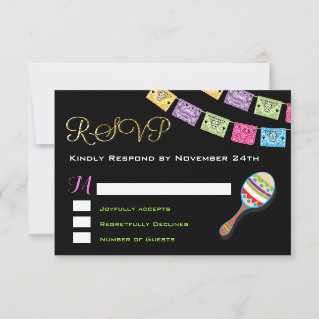 Mexican Wedding RSVP Card (Front)