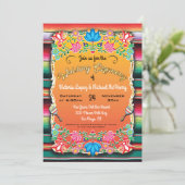 Mexican Wedding Rug and Floral invitation (Standing Front)