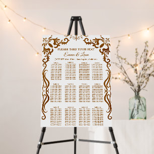 Mexican Wedding Seating Chart Sign for Reception