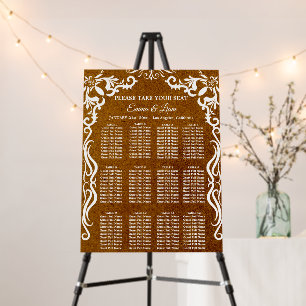 Mexican Wedding Seating Chart Sign for Reception