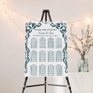Mexican Wedding Seating Chart Sign for Reception