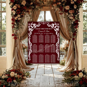 Mexican Wedding Seating Chart Sign for Reception