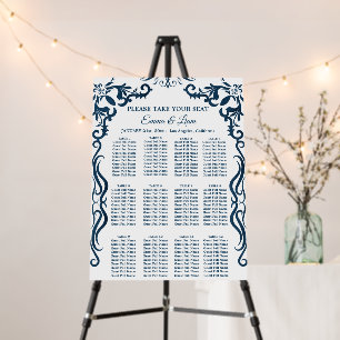 Mexican Wedding Seating Chart Sign for Reception