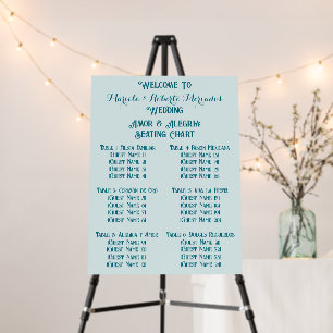 Mexican Wedding Seating Chart Template Foam Board