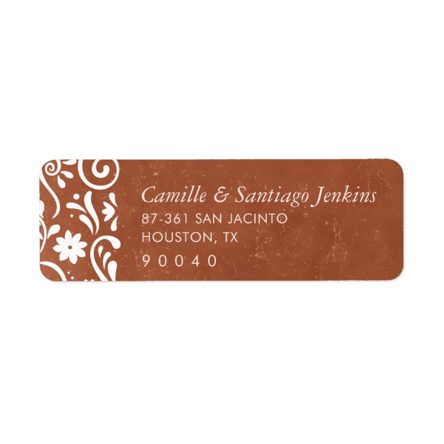 Mexican Wedding Terracotta Label (Front)