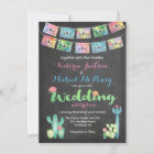 Mexican Wedding Watercolor Cactus Invitations