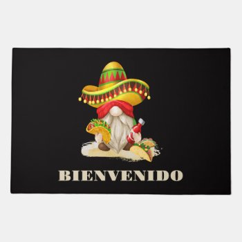 Mexican Welcome Doormat Bienvenido by ChristmasBellsRing at Zazzle
