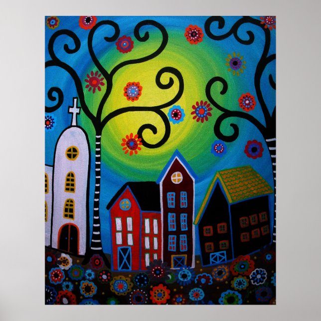 MEXICAN WHIMSICAL TOWN POSTER (Front)