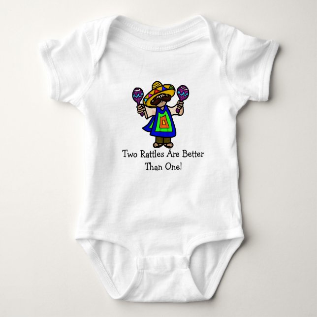 Mexican with Maracas Baby Shirt   Customize It! (Front)